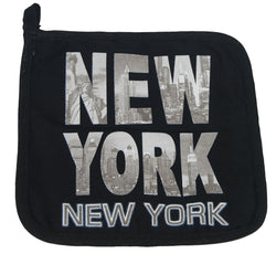 New York Black and White Pot Holder