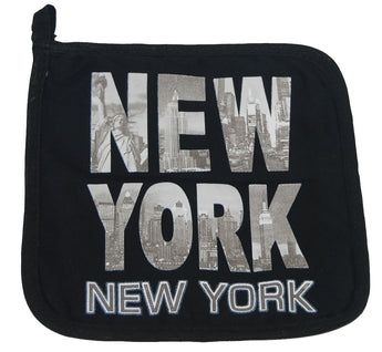 New York Black and White Pot Holder