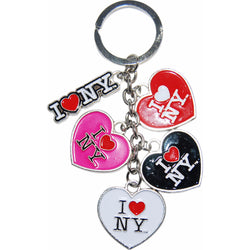 I Love ny 5 charm keychain