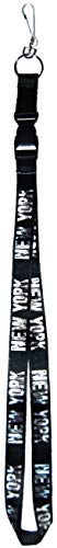 New York Black and White Lanyard Badge Holder