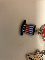 USA Patriotic American Themed Dangle Magnet- Featuring American Flag, Bald Eagle and the Declaration of Independence
