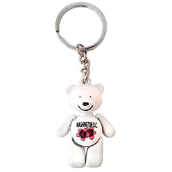 Washington DC Capital of the USA Metal Durable Novelty Moving Smiling Bear Keychain