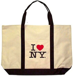 I Love New York Tote Bag - White Lrg, New York Tote Bags, New York Souvenirs
