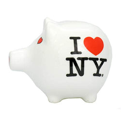 I Love NY Piggy Bank, Ceramic New York City Souvenir, Kids NYC Souvenirs