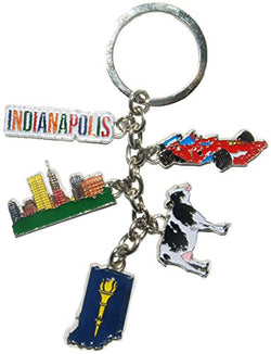 Indianapolis 5 Charm Keychain- featuring Indy 500
