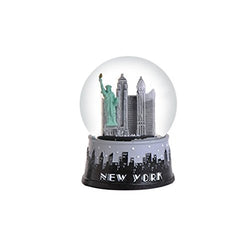 New York Black and White Snow Globe