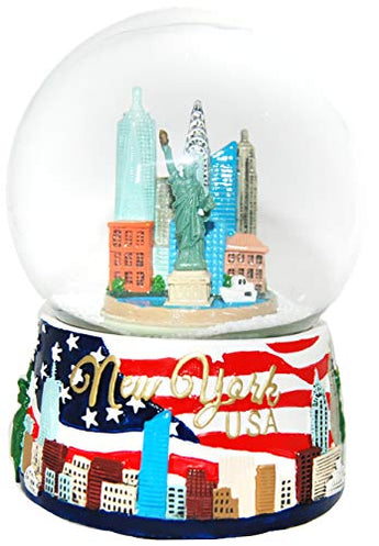 Collection of City and States Detailed 65mm Snow Globes (New York City Skyline)
