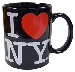 I Love NY Black 11 oz Coffee Mug, Microwave and Dishwasher Safe