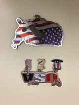 USA Shaped Flag Souvenir Patriotic Magnet Featuring Symbol of U.S. Bald Eagle