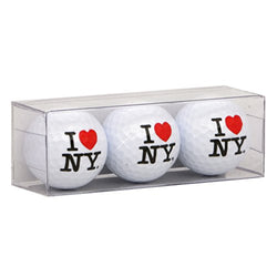 City-Souvenirs I Love NY Golf Balls, Set of 3 I Heart NY Golf Balls, Regulation Size and Weight