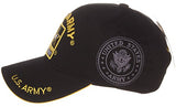 US Army Official License Structured Front Side Back and Visor Embroidered Hat Cap