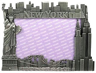 New York Picture Frame -Pewter Lrg, New York Picture Frames, New York Souvenirs