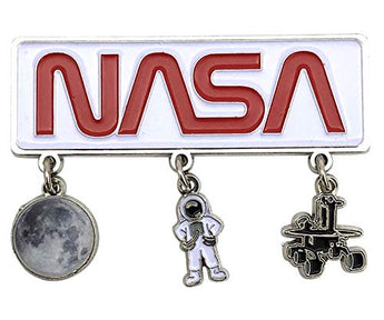 NASA Space Novelty Magnet for Refrigerator Fridge | 3 Charm Magnet Featuring Astronaut, Moon & Moon Rover | Perfect Souvenir Gift Collection for Men, Women & Kids