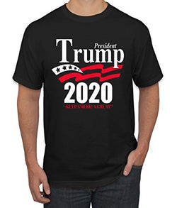 Trump 2020 Shirt Keep America Great T-Shirt Reelect President Donald Trump Mens Womens Non-PC Tee, Black, Large