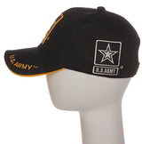US Army Official License Structured Front Side Back and Visor Embroidered Hat Cap