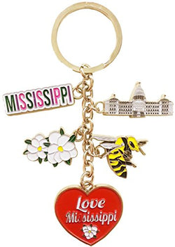 State of Mississippi 5 Charm Keychain