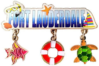 Fort Lauderdale Florida Three Charm Fabulous Magnet