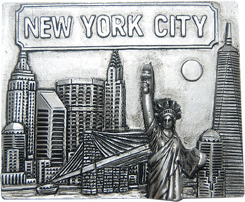 New York City Pewter Skyline Magnet