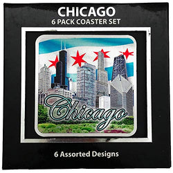 Chicago Landmark Skyline Coaster with Willis Tower Design | Coaster for Men & Women | Perfect Souvenir Gift Collection