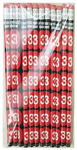 USA MTA Ride New York City Designed Pencils Perfect for Souvenir Gift (Red3)