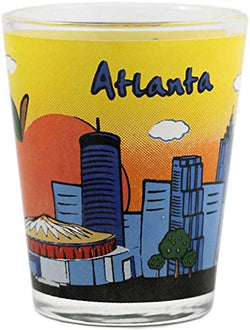 Atlanta Skyline and Famous Landmark Souvenir Shot Glass