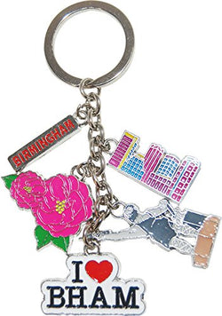 State of Alabama 5 Charm Keychain