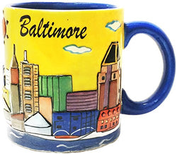 Baltimore MD Hand Painted 11 Ounce Coffee Mug- Featuring Famous Baltimore Landmark