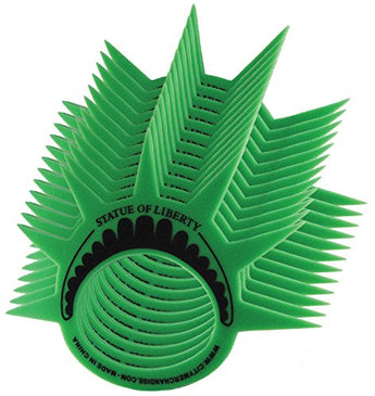 ((PACK OF 12)) Famous Statue of Liberty Party Crown Hat Cap and Visor, This Lady Liberty Themed Foam Crown is Perfect for New York Themed Party's, Costumes and as a New York Souvenir Gift