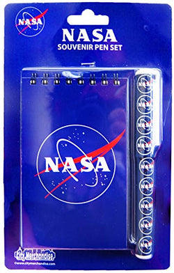 Souvenir Spiral Notebook and Pen with Various Notepad Design (NASA Blue)