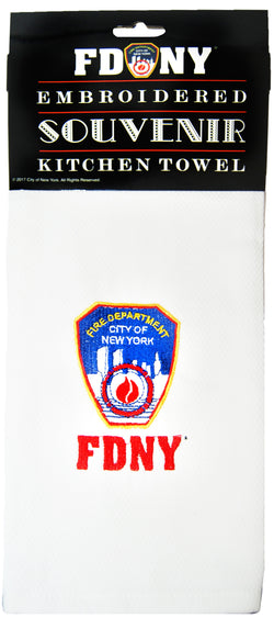 Fire Department of New York Embroidered Kitchen Towel