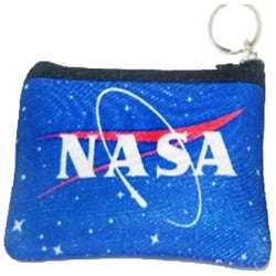 blue nasa coin purse