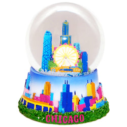 City of Chicago Large 65mm Snow-globe with Skyline