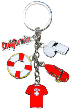 Red California keychain