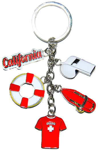 Red California keychain
