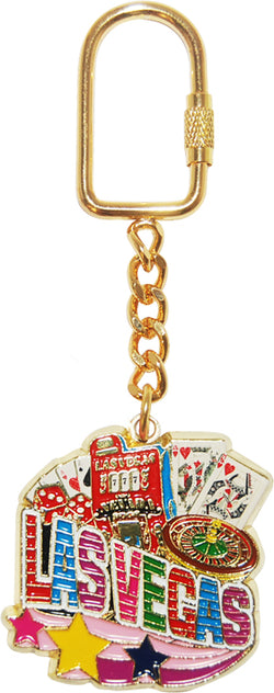 shinny gold lv keychain