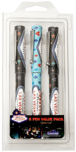 Las Vegas Pack of 3 Ballpoint Pens