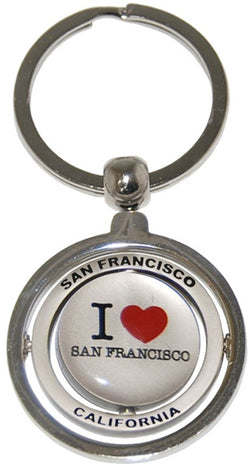 I Love San Francisco Spinning Keychain