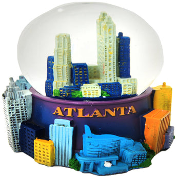 Atlanta skyline snowglobe with 3-d buildings on the outside 