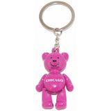 Chicago Colorful Teddy Bear Keychain