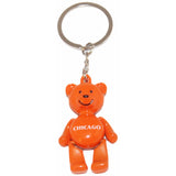 Chicago Colorful Teddy Bear Keychain