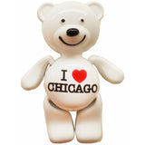 white i heart chicago cute teddy bear magnet