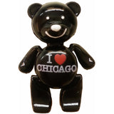 black  i heart chicago cute teddy bear magnet