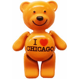 orange  i heart chicago cute teddy bear magnet