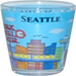 blue seattle shot glass