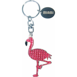 Diamond Encrusted pink flomingo keychain