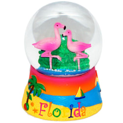 Large Florida Sunset Flamingo Snowglobe