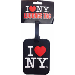I Love New York Luggage Tag- Black, White and Pink