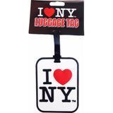I Love New York Luggage Tag- Black, White and Pink