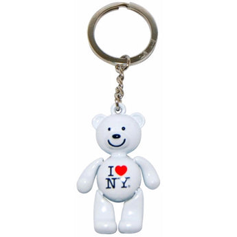 I Love NY Blue Plush Teddy Bear Key Chain