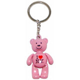 I Love New York Teddy Bear Keychain in Every Color in the Rainbow